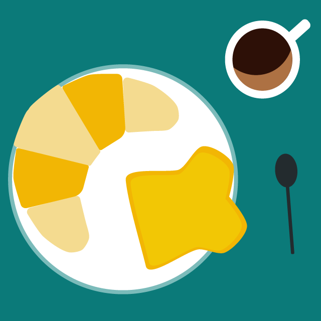 icone Breakfast flat design