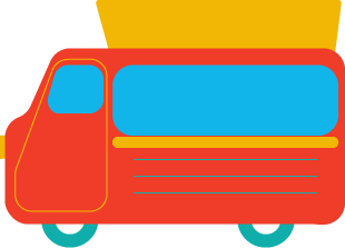 icone food truck flat design