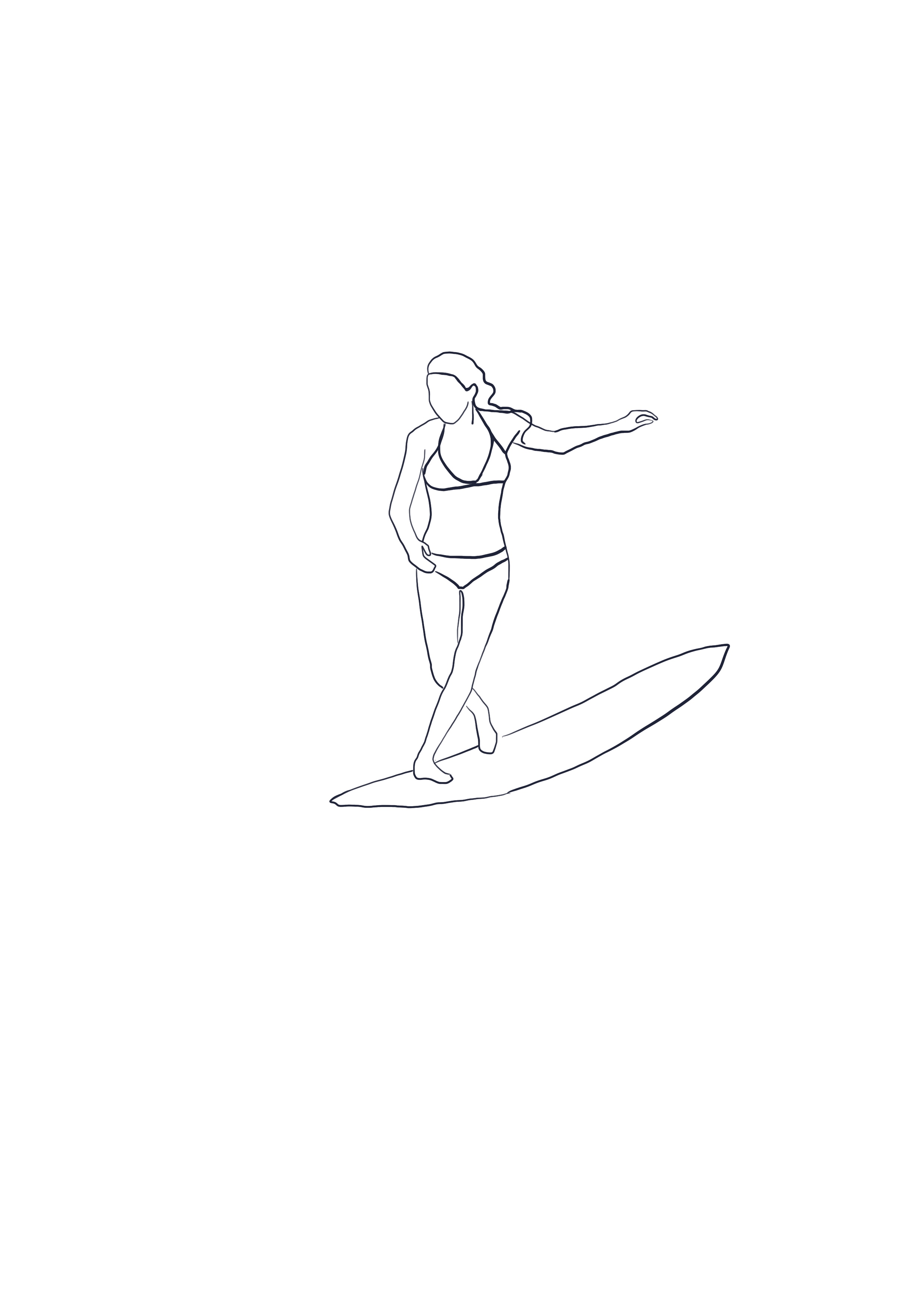 Illustration Surfeuse